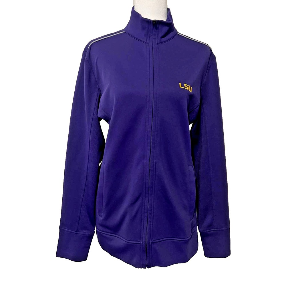 Cutter & Buck LSU Womens Shacket College Football Zip Front Pockets‎ XL Sports